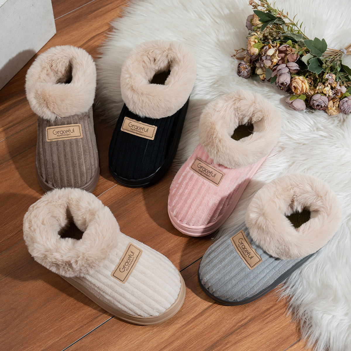 HomeHug™ Cotton Comfort Slippers