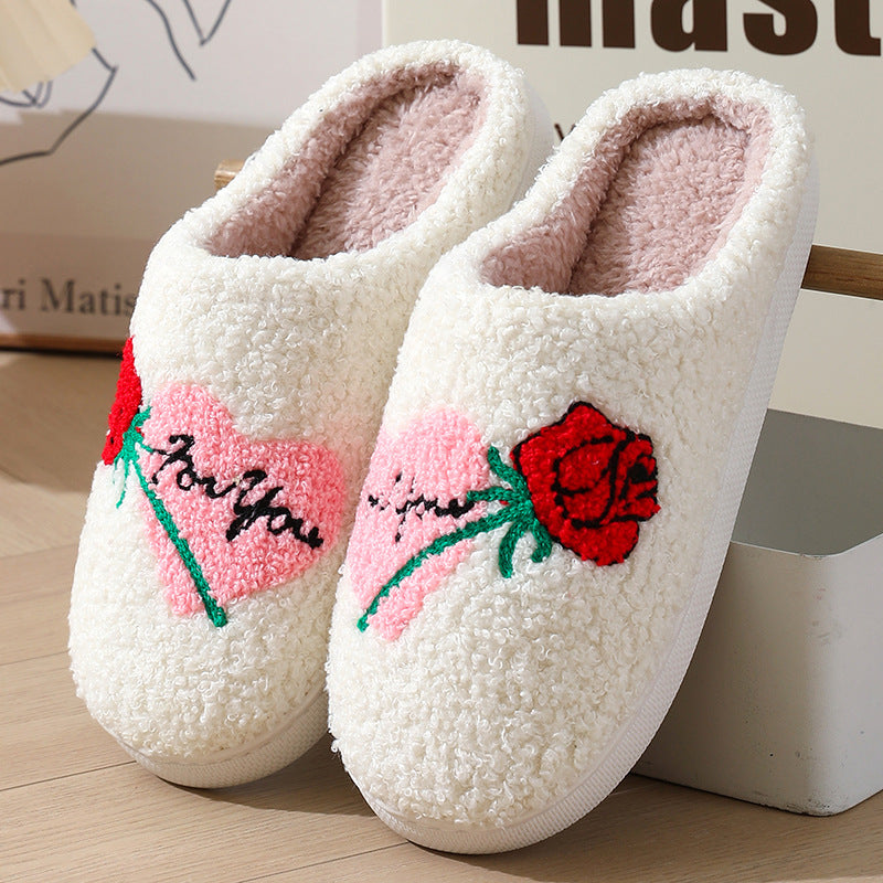 Ultra-Soft Plush Love Slippers