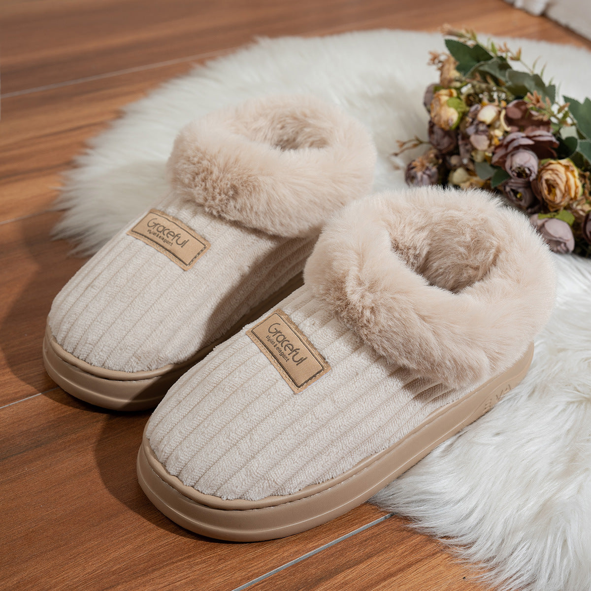 HomeHug™ Cotton Comfort Slippers